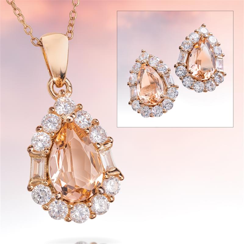 Pamirite Passage Pendant, Chain & Earrings